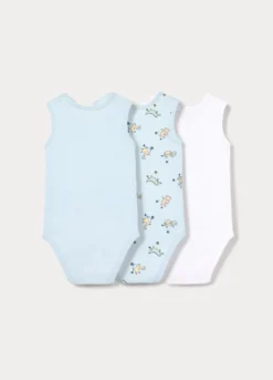 Pack 3 body in costina di puro cotone