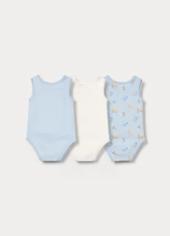 Pack 3 body in costina di puro cotone