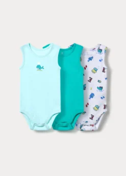 Pack 3 body in costina di puro cotone