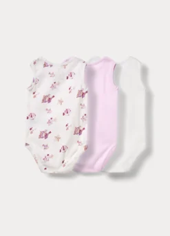 Pack 3 body in costina di puro cotone neonato