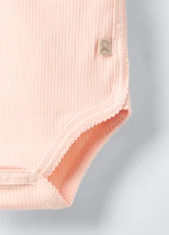 Pack 2 body incrociati in costina di cotone stretch neonata