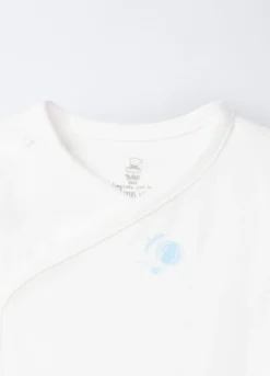Pack 2 body incrociati in interlock di puro cotone neonata