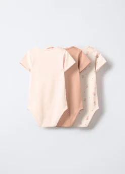 Pack 3 body in interlock di puro cotone neonata