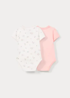 Pack 2 body in interlock di puro cotone neonata