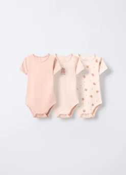 Pack 3 body in interlock di puro cotone neonata