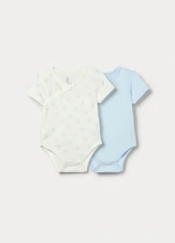 Pack 2 body in interlock di puro cotone neonato
