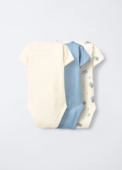 Pack 3 body in interlock di puro cotone neonato