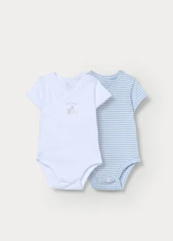Pack 2 body in interlock di puro cotone neonato