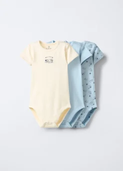 Pack 3 body in interlock di puro cotone