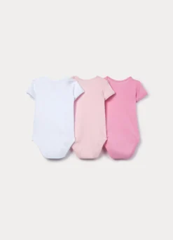 Pack 3 body in puro cotone neonata