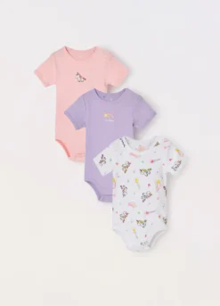 Pack 3 body in puro cotone neonata