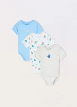 Pack 3 body in puro cotone neonato