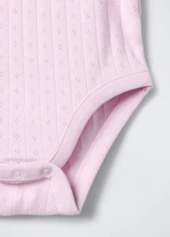 Pack 2 body in puro cotone pointelle