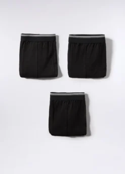 3 pack boxer in cotone con fascia a contrasto uomo