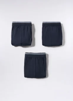 3 pack boxer in cotone con fascia a contrasto uomo