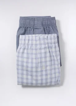 2 pack boxer in tela di cotone fantasia uomo