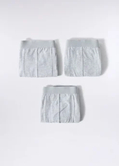 3 pack boxer tinta unita in cotone stretch uomo