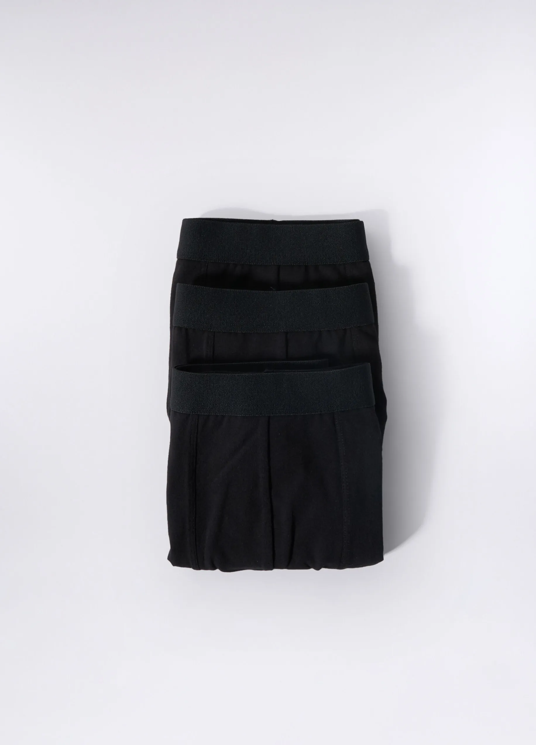 3 pack boxer tinta unita in cotone stretch uomo
