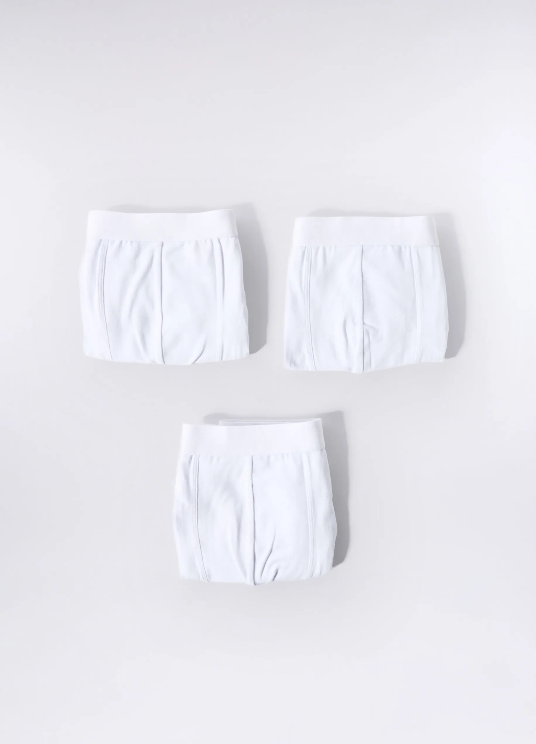 3 pack boxer tinta unita in cotone stretch uomo