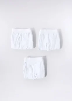 3 pack boxer tinta unita in cotone stretch uomo