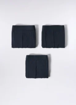 3 pack boxer tinta unita in cotone stretch uomo