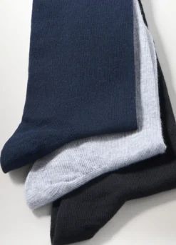 3 pack calze al ginocchio in misto cotone uomo