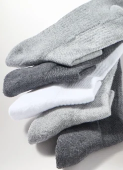 5 pack calze alla caviglia in misto cotone uomo