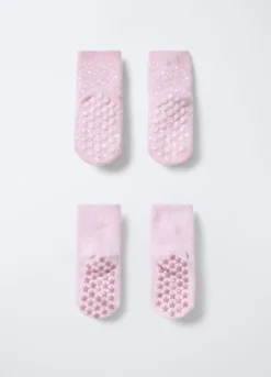 Pack 2 calze antiscivolo in spugna misto cotone