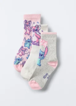Pack 3 calze corte Disney misto cotone stretch bambina
