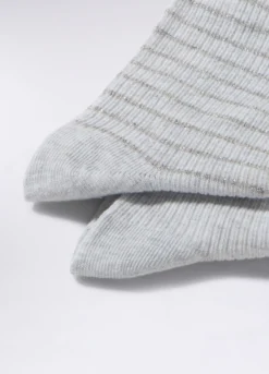 Pack 2 calze corte in costina di cotone stretch donna