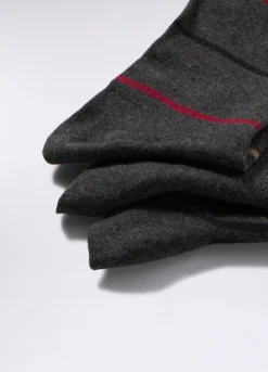 3 pack calze corte in cotone a righe uomo