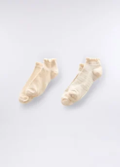 Pack 2 calze corte in cotone stretch donna