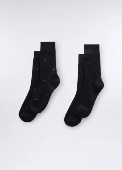 2 pack calze corte in cotone stretch uomo