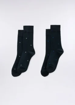 2 pack calze corte in cotone stretch uomo