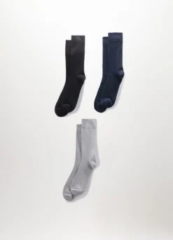 3 pack calze corte in cotone stretch uomo
