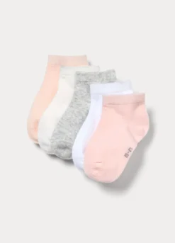 Pack 5 calze corte in cotone stretch bambina