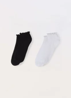 Pack 2 calze corte in misto cotone donna