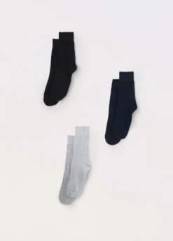 3 pack calze corte in misto cotone uomo