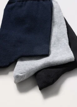 3 pack calze corte in misto cotone uomo
