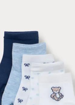 Pack 5 calze corte in misto cotone stretch
