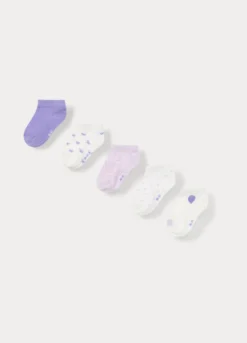 Pack 5 calze corte in misto cotone stretch