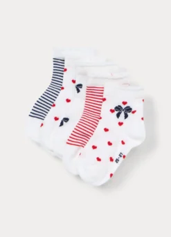 Pack 5 calze corte in misto cotone stretch