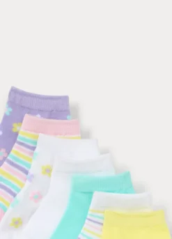 Pack 7 calze corte in misto cotone stretch