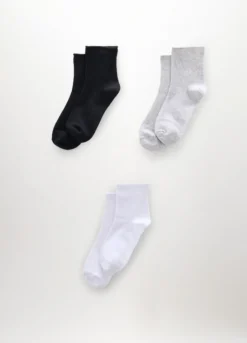 Pack 3 calze corte misto cotone donna