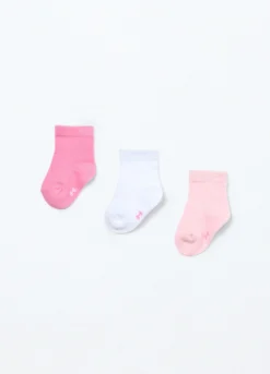 Pack 3 calze corte misto cotone neonata