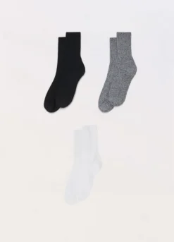 3 pack calze corte sportive in misto cotone uomo