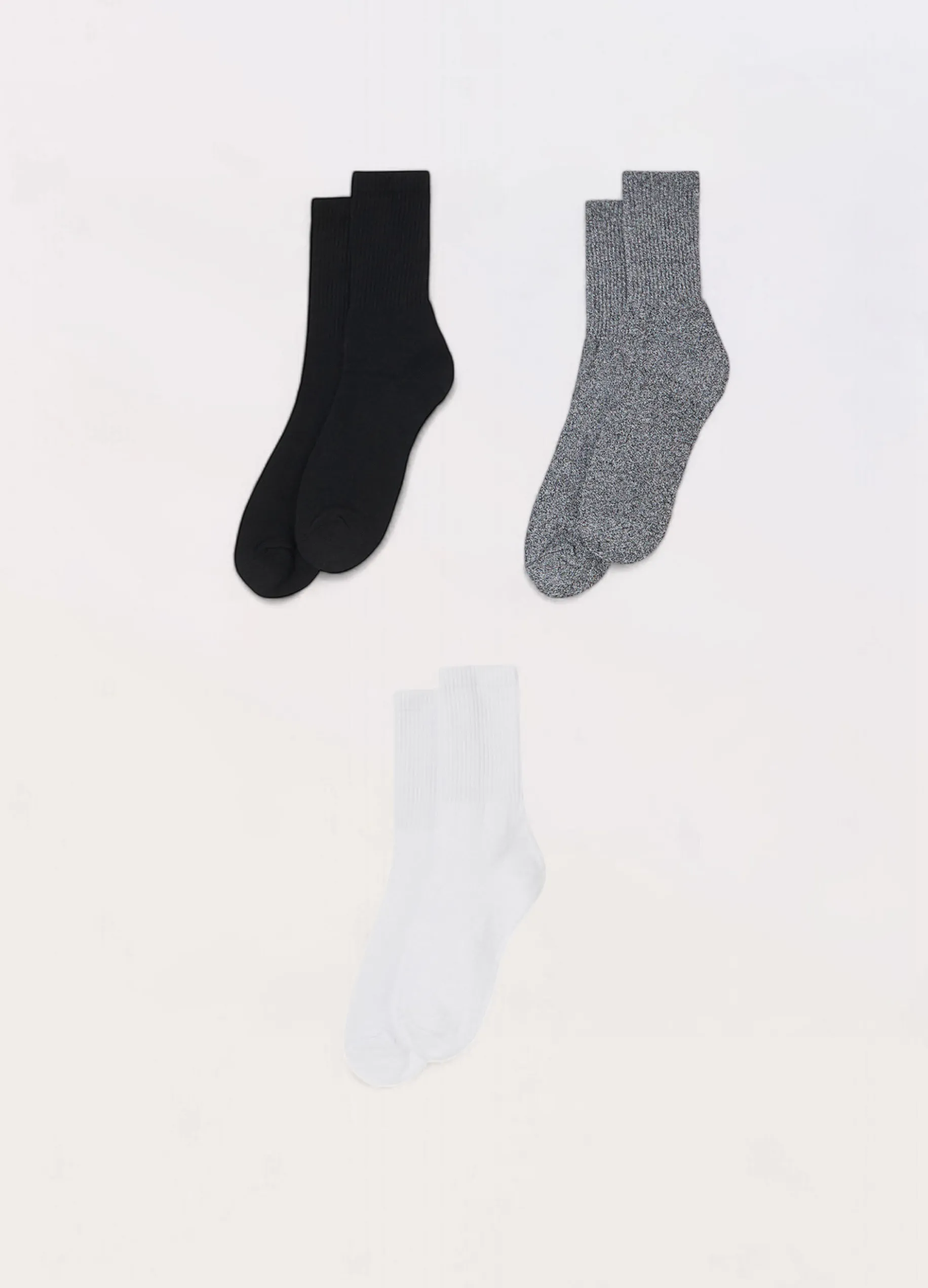 3 pack calze corte sportive in misto cotone uomo