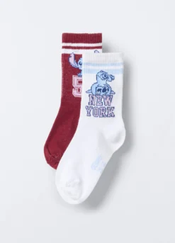 Pack 2 calze Disney misto cotone stretch bambina