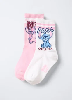 Pack 2 calze Disney misto cotone stretch bambina