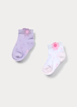 Pack 2 calze jacquard in cotone stretch